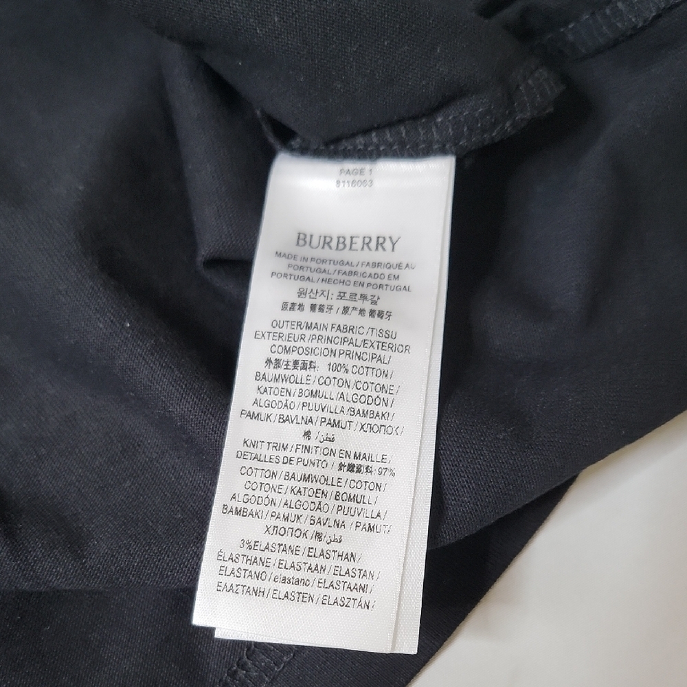 Burberry Black Graphic Logo Short Sleeve Tee - Picture 3 of 4
